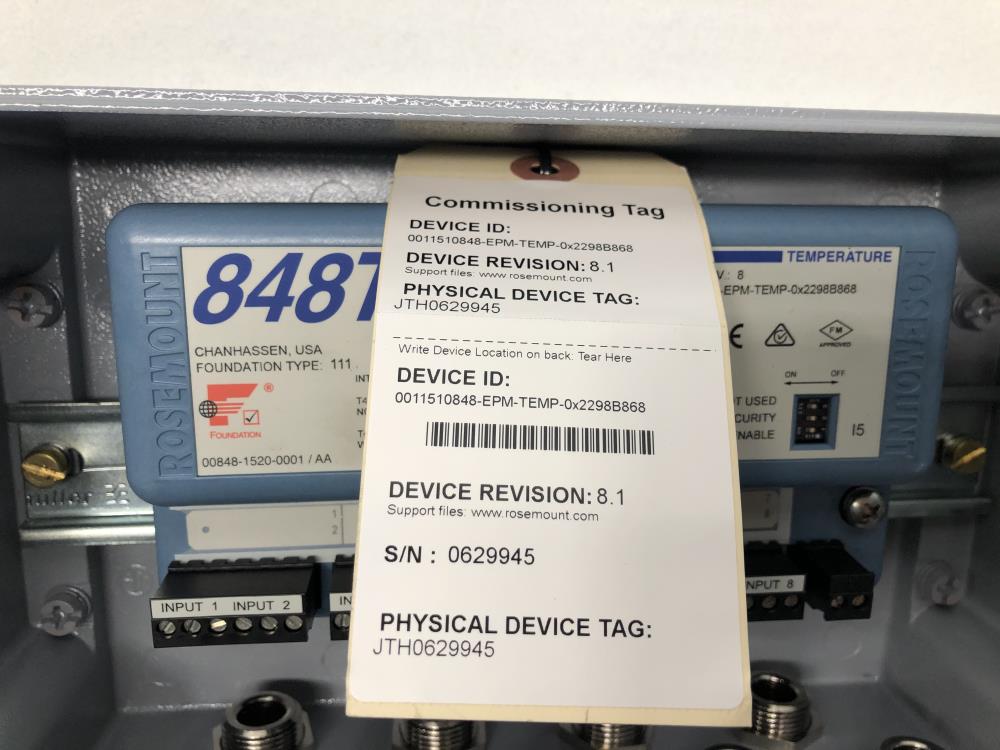 Rosemount 848T Fieldbus High Density Temperature Transmitter 848TFI5S001T1JA2